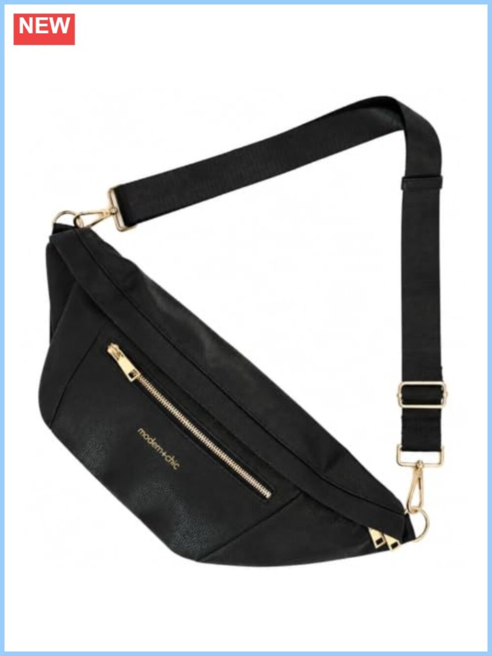 Vegan Leather Sling Bag Crossbody Purse Adjustable Strap Women Everyday Travel